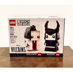 LEGO Brickheadz 40620 Disney Cruella & Maleficent NIB Sealed in Hand